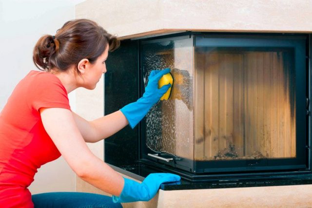 How to Clean Fireplace Glass
