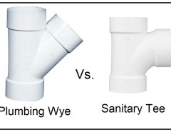 Plumbing Wye Vs. Sanitary Tee