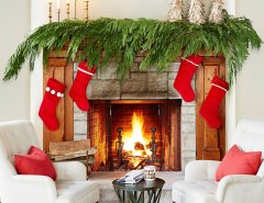 Festive Mantels and Fireplaces