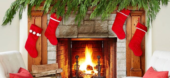 Festive Mantels and Fireplaces