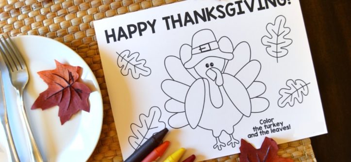Give Thanks in Color: Free Printable Thanksgiving Coloring Placemats