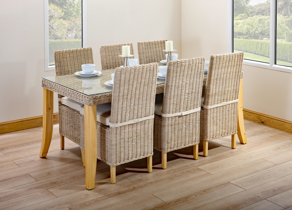Rattan Dining Chairs Set of 6