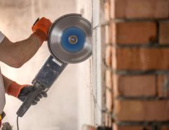 burnt-out angle grinder