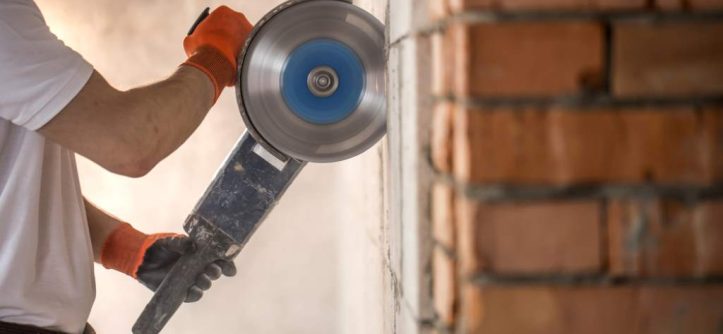 burnt-out angle grinder