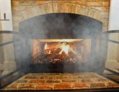 Cozy fireplace with clean chimney flue, free of smoke smell