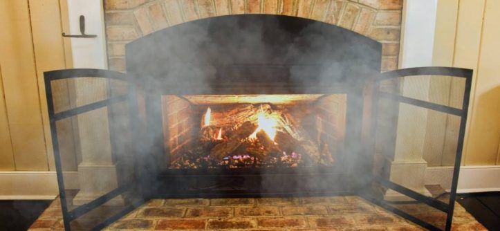 Cozy fireplace with clean chimney flue, free of smoke smell