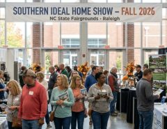 Homeowners exploring exhibitor booths at Southern Ideal Home Show Fall 2026 at NC State Fairgrounds Raleigh