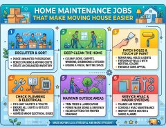 Streamline your move with these essential home maintenance tasks. Fix minor repairs, deep clean, and prep your space to ensure a smooth transition.