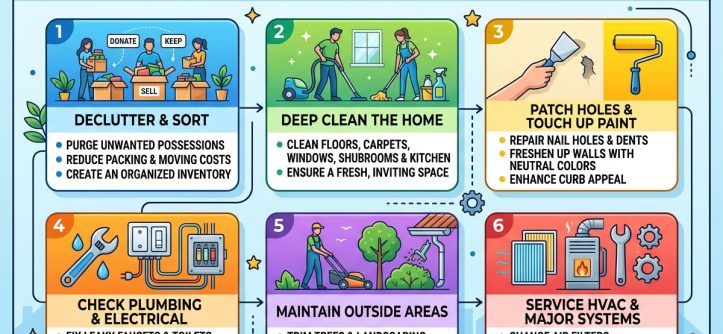 Streamline your move with these essential home maintenance tasks. Fix minor repairs, deep clean, and prep your space to ensure a smooth transition.