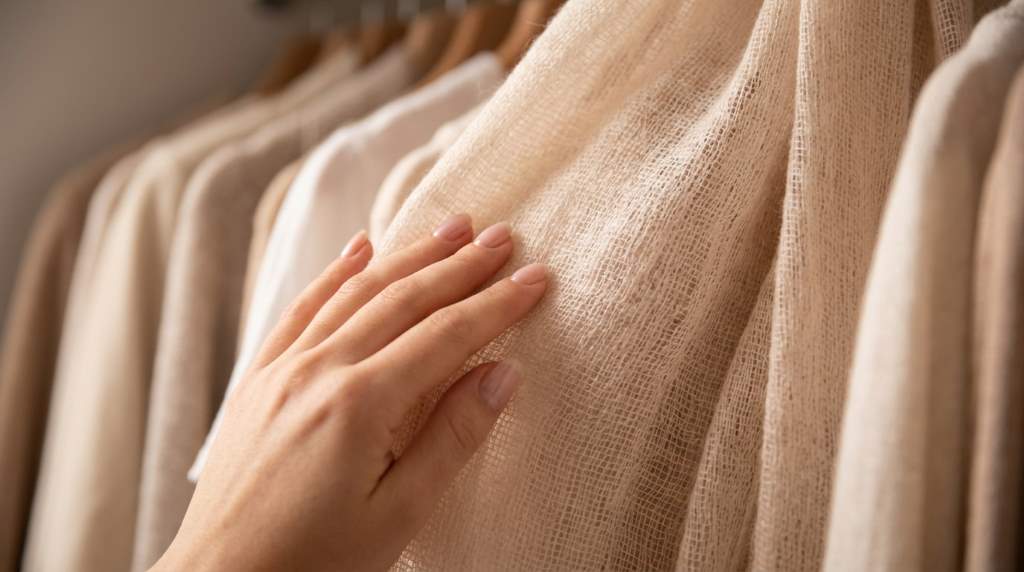 Inspecting clothing for fabric snags before storage