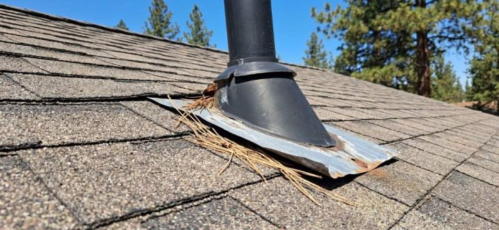 Roof penetration flashing on Bend Oregon home