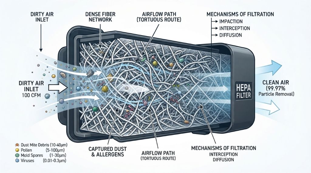 Vacuum filters for capturing dust and fine particles